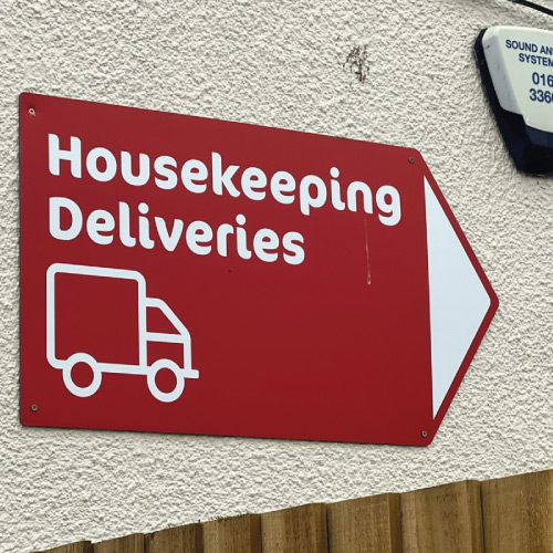 Sign for Housekeeping deliveries